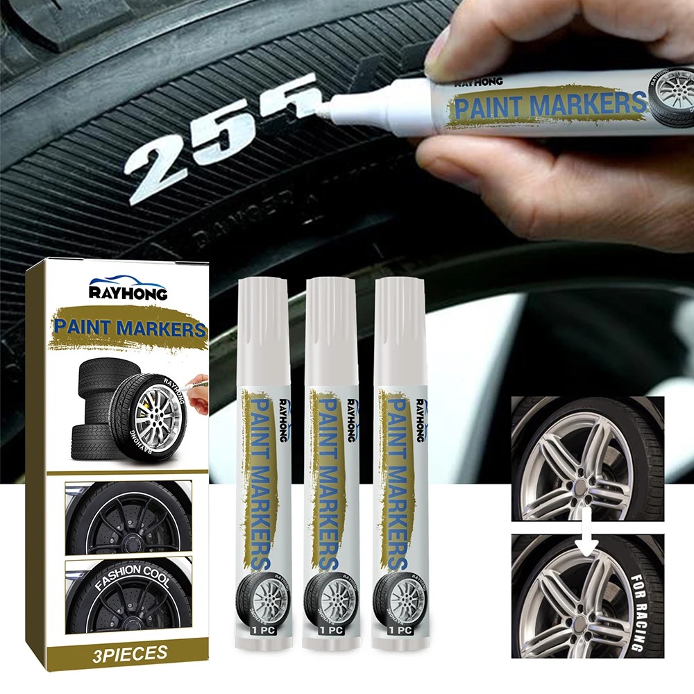 Tee Height Marker - 3 Spidol Cat Ban Putih Tahan